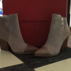 Donald J Pliner Suede and Leather Boots